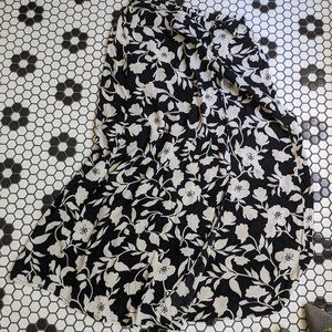 Black and cream floral skirt